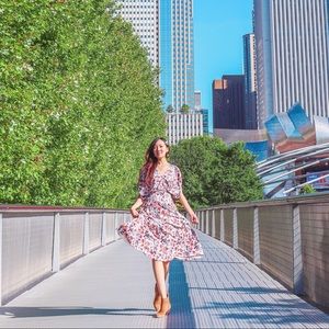 Joyfolie Boho Floral Dress - with POCKETS